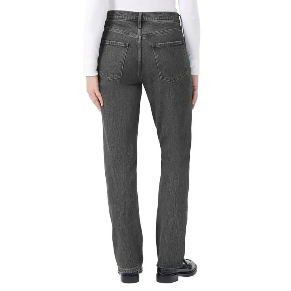 Kirkland Signature Women's High Rise Straight Jeans Gray Size 20 Inseam 28